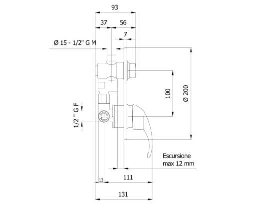 Смеситель для душа с таймером Thermomat Metrotap ARCH-00041905 - Вид №2