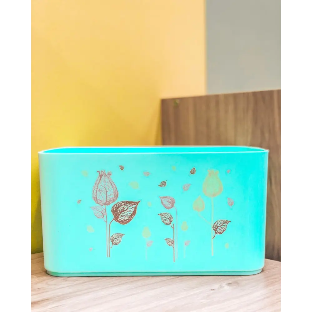 Корзина Flowers Pattern 15.79x12.12x11.5 см пластик цвет мята BEROSSI STLM-2036576 - Вид №5