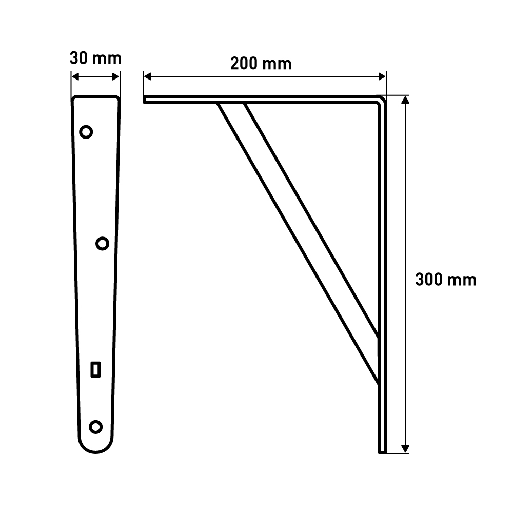 Кронштейн  Промышленный, 200x300 мм, цинк LJPS0108 Public Steel Россия  - Вид №6