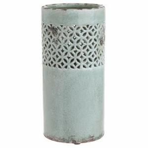 Ваза с плетением зелёного цвета TO4ROOMS - 212644 Зеленый