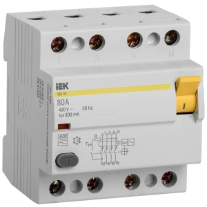 УЗО IEK ВД1-63 4Р 100 А 300 мА 4.5 кА AC 84300213 STLM-2043340