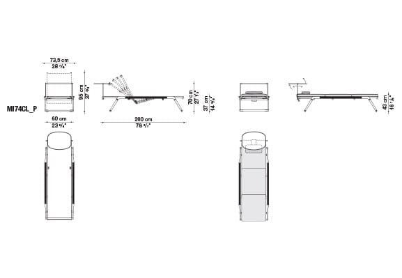 Садовая кровать с солнцезащитным козырьком B&B Italia Outdoor мирт ARCH-00047483 - Вид №2