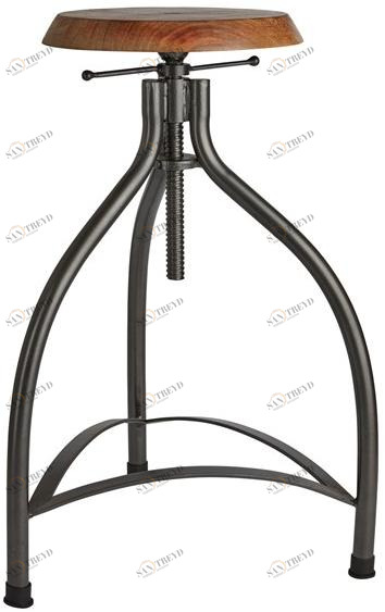 Industville Регулируемый по высоте табурет из железа и дерева  St-c-w 
