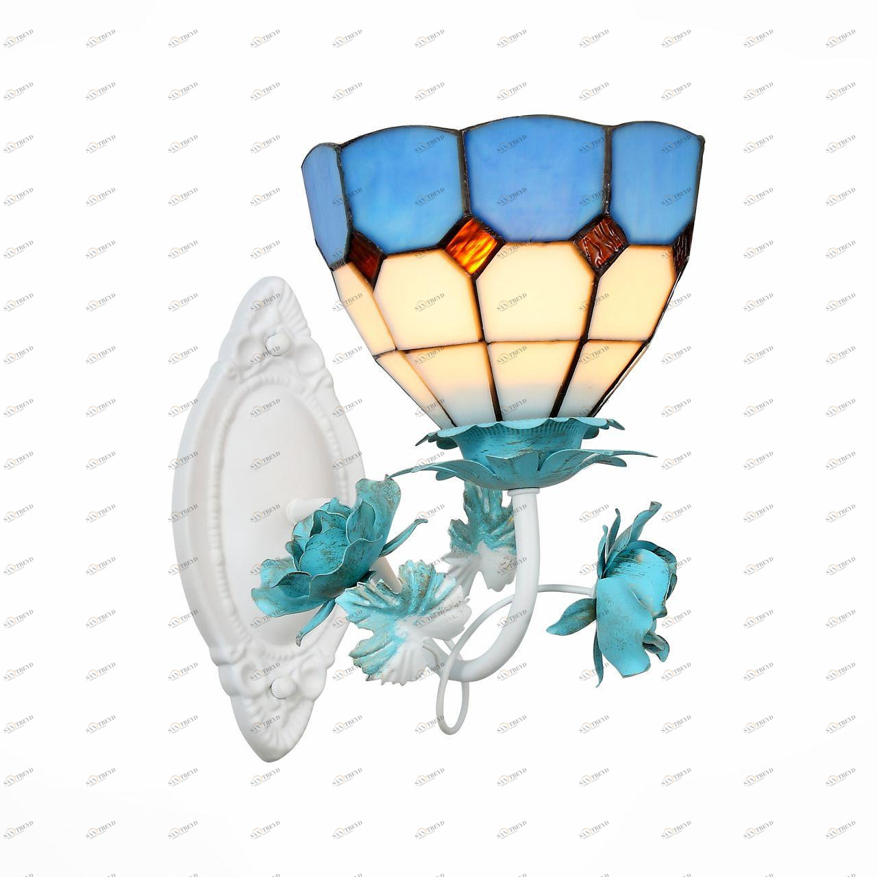 Бра ST Luce Lavoro SL372.951.01 ST LUCE ВИТРАЖ, ФЛОРИСТИКА 109799 Голубой;прозрачный 