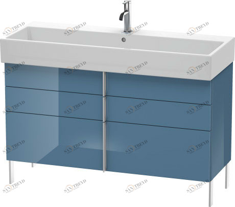 VA658904747 Vero Air Тумбочка напольная Каменно-синий глянцевый лак Duravit