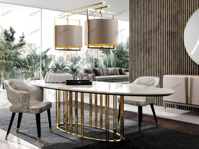 Овальный мраморный стол Mascari Msg061 Santreyd