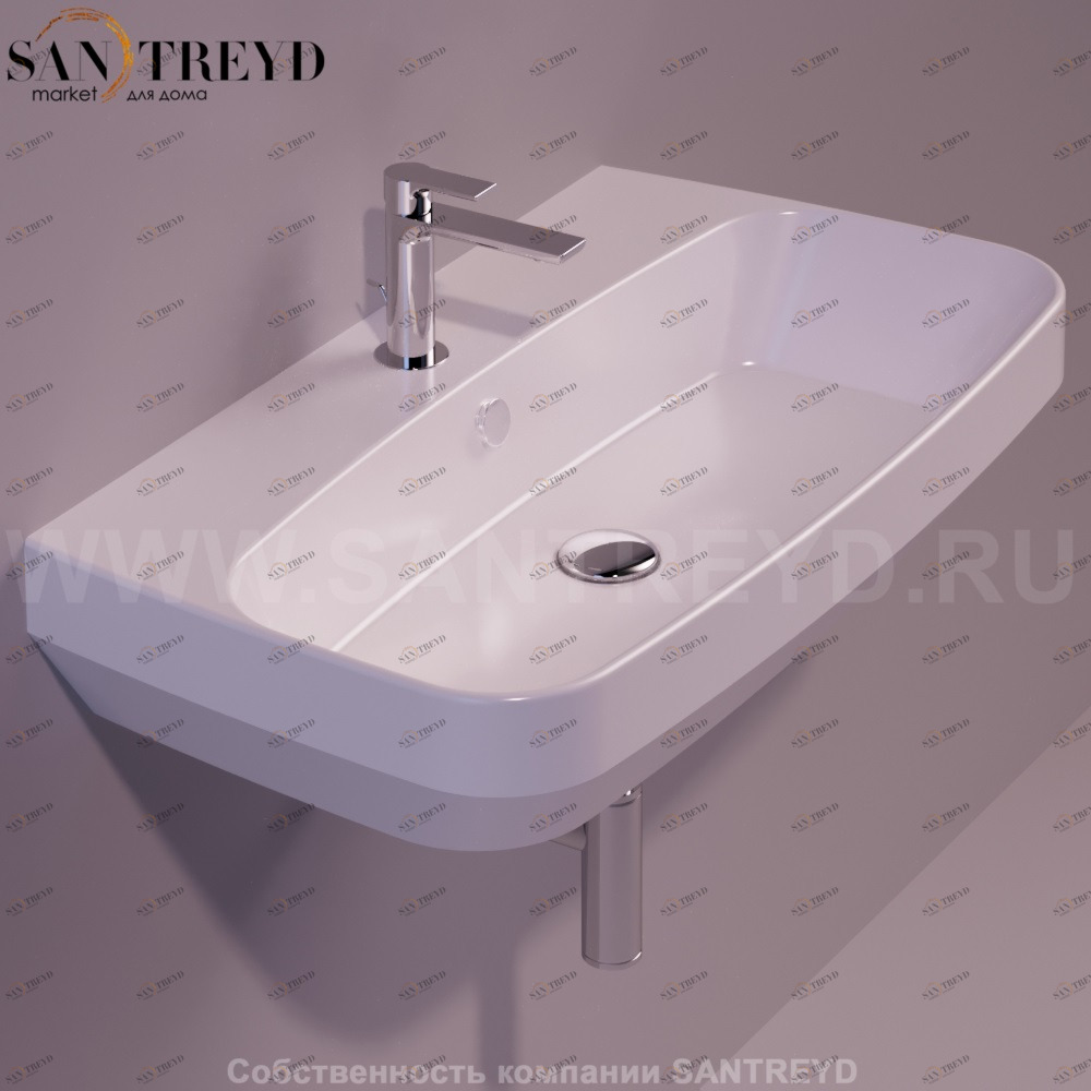 BB12BIANCO Подвесная раковина настенная прямоугольная Simas Baden Baden белая