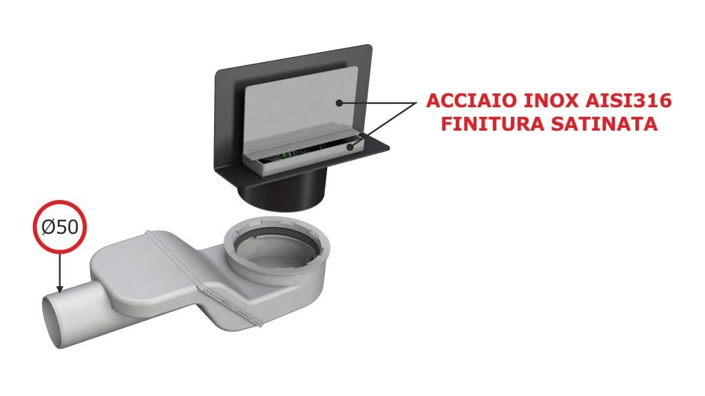 Слив для душа из нержавеющей стали и полипропилена Bonomini Wally ARCH-00052009 - Вид №5