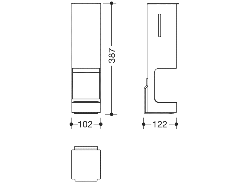 900.06.01660 Сенсорный дозатор дезинфицирующего средства, настенная модель HEWI System 900 - Вид №6