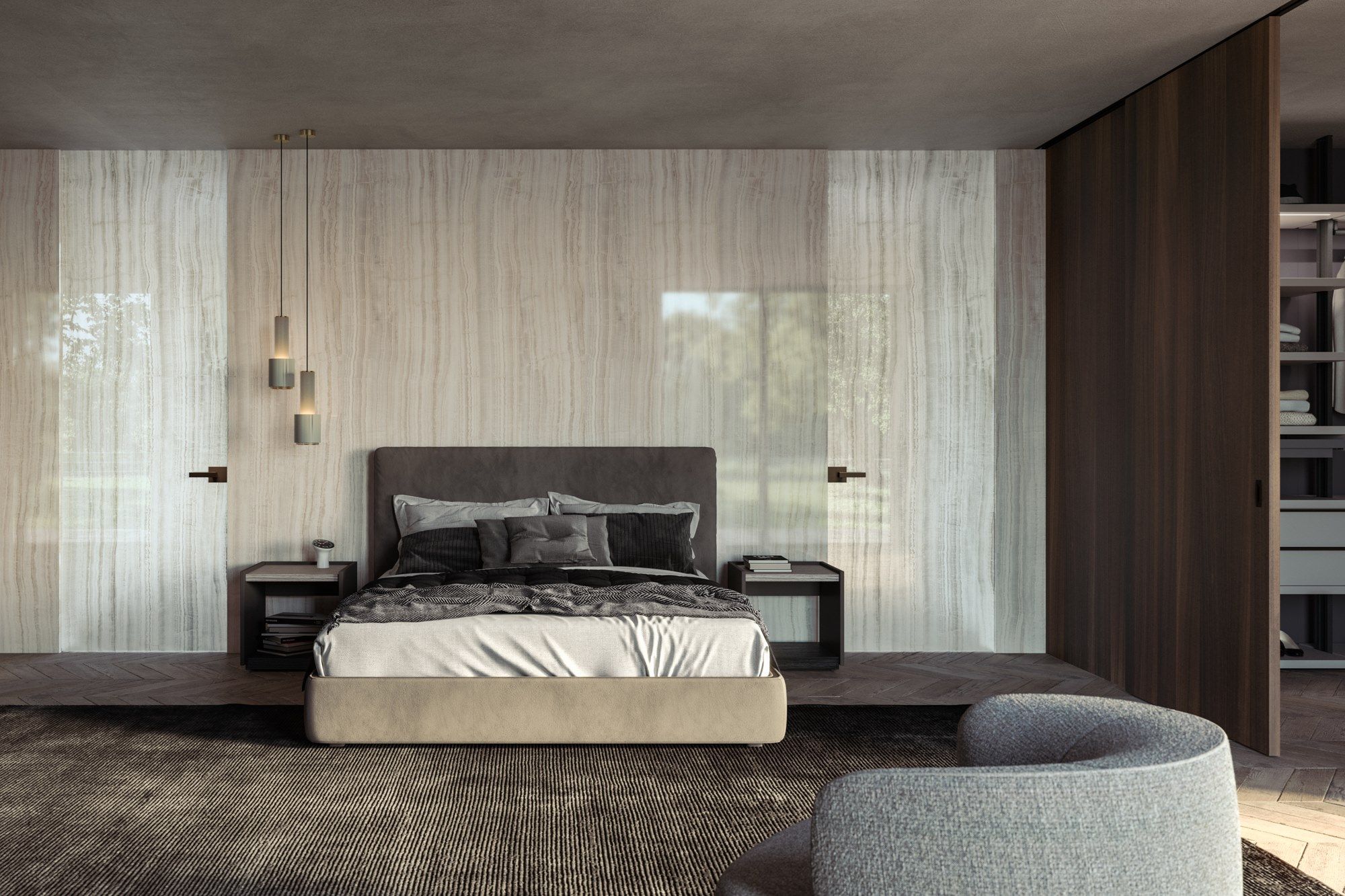 Стеклянная распашная дверь HenryGlass VITRA ARCH-00067721 - Вид №2