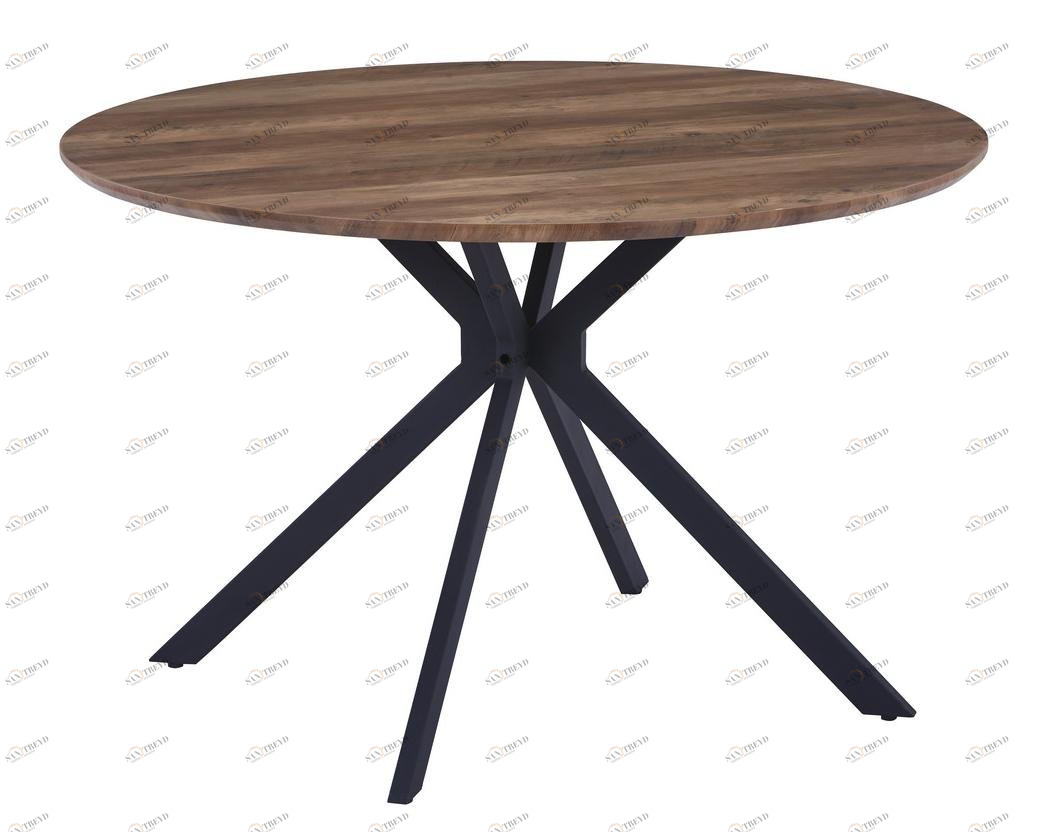 Обеденный стол круглый 120 см орех Ralf BRADEX HOME  00-3974022 Орех;коричневый;черный 