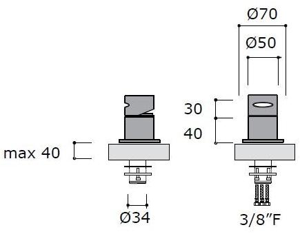 MINA Смеситель для раковины, однорычажный, на одно отверстие Giotto sun-id-1459888 - Вид №2