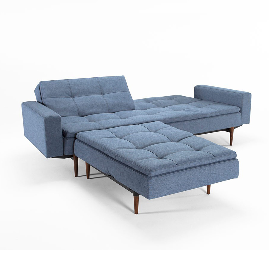 Диван Dublexo с мягкими подлокотниками Round и ножками Styletto, индиго Innovation Living DUBLEXOARM558 - Вид №6