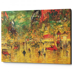 896522153_2628 Картина «Париж ночью» (холст, галерейная натяжка) Object Desire