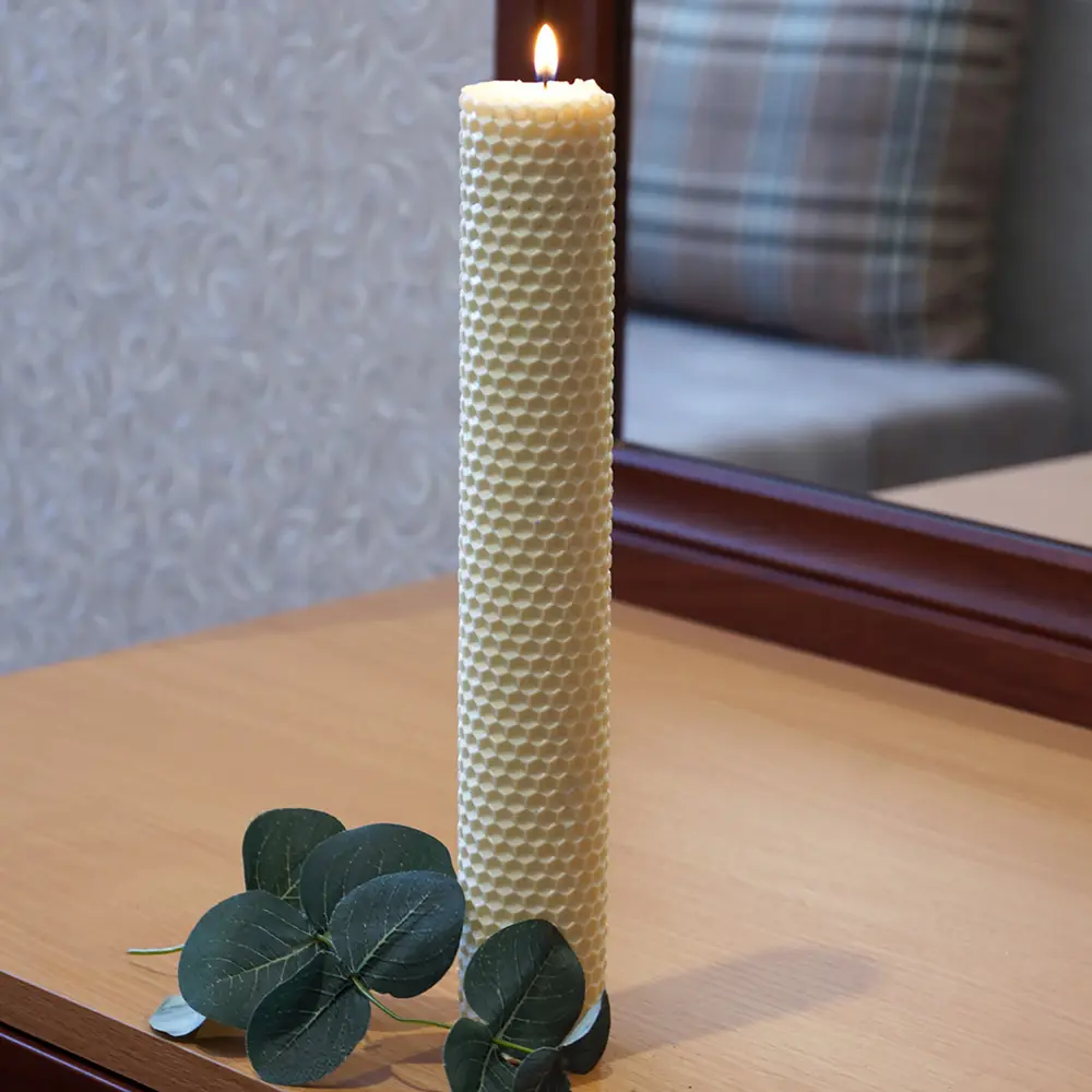 Свеча вощинная цилиндр слоновая кость 4x26 см EVIS STLM-2048074 - Вид №2