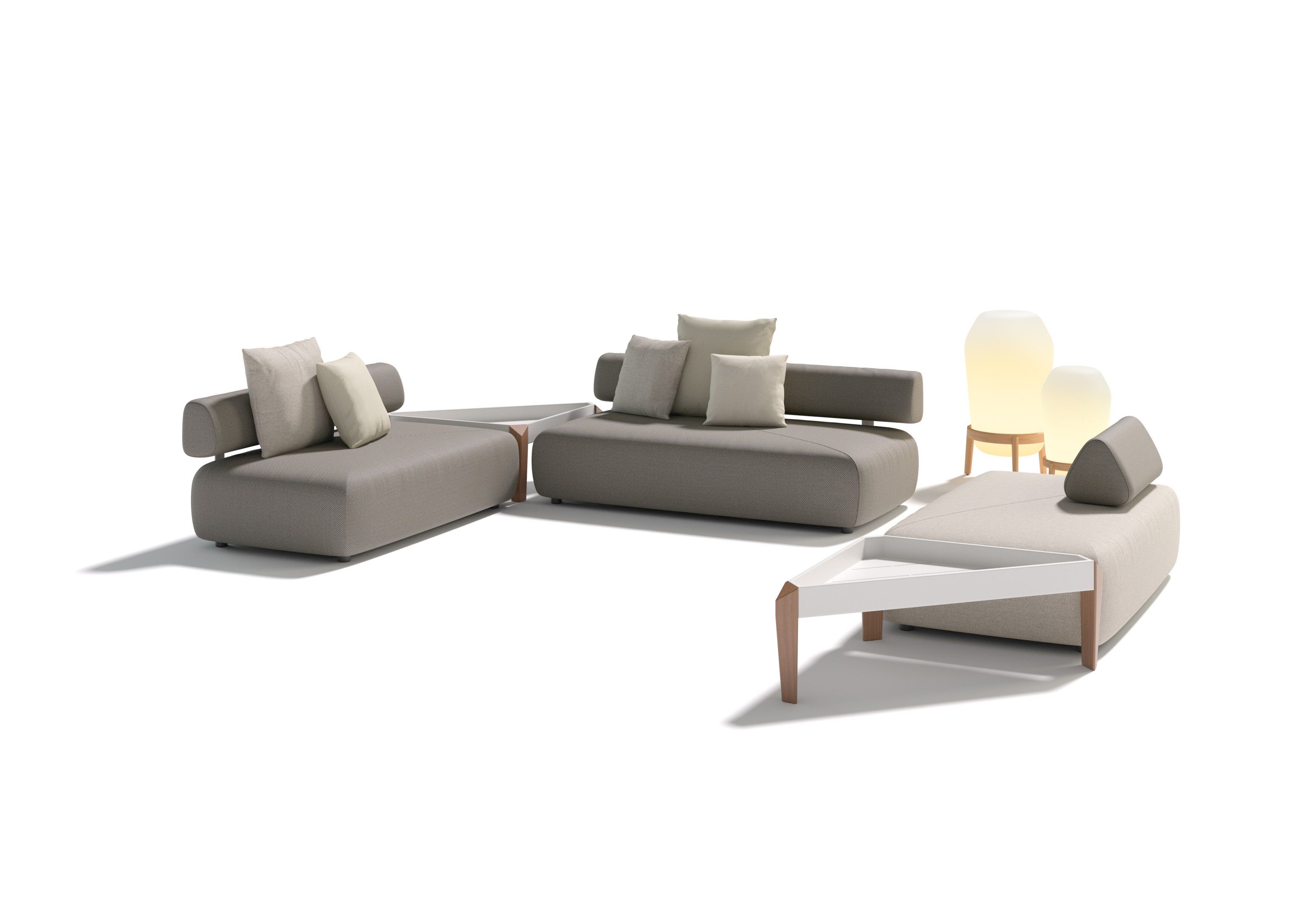 Алюминиевый треугольный садовый столик с порошковым покрытием DEDON BRIXX ARCH-00095984 - Вид №1