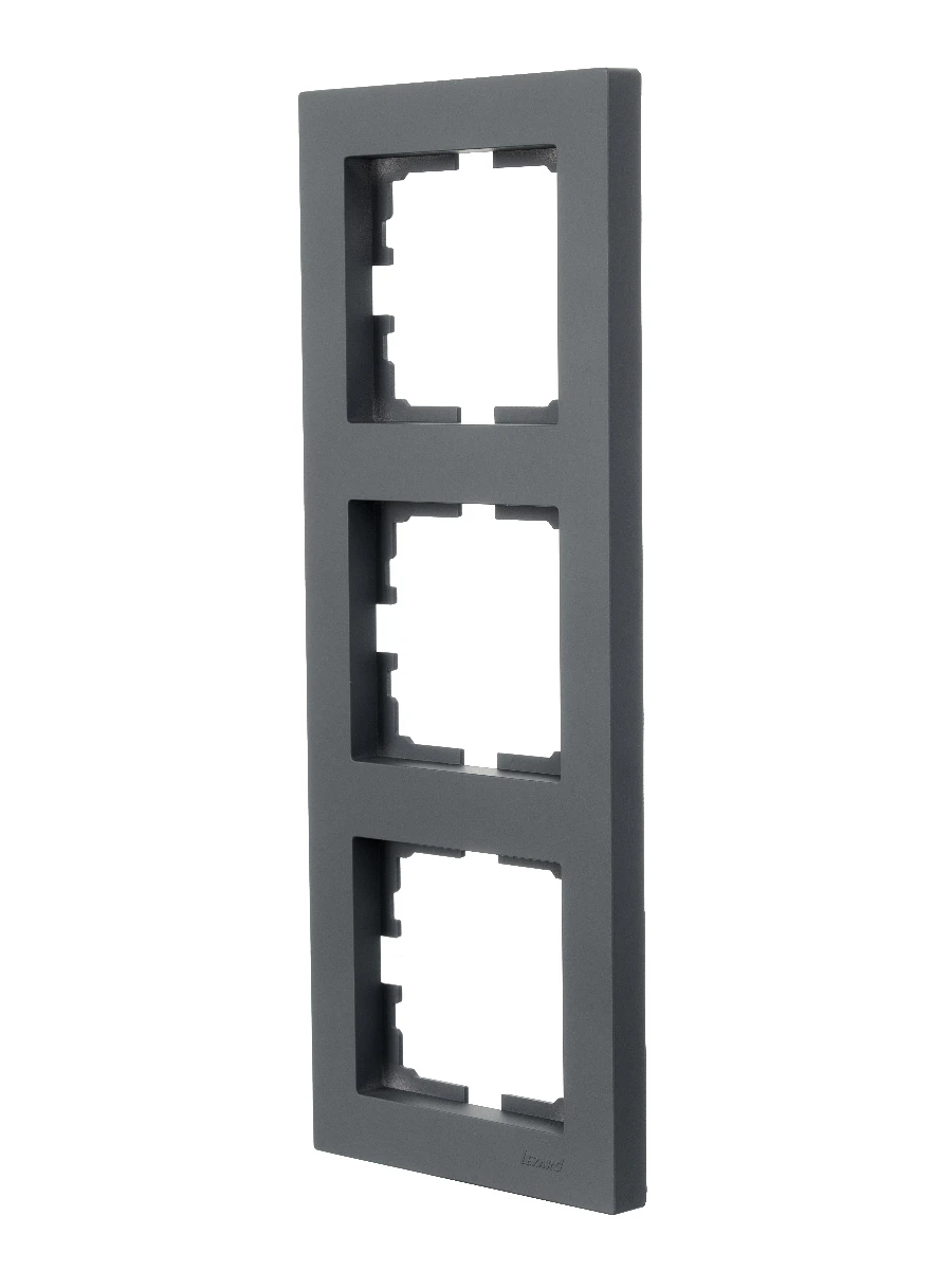 VESNA Рамка 3-я вертикальная графит LEZARD 742-3400-153 - Вид №3