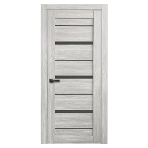 Комплект двери Тренто остекленная 60x200 см ПВХ цвет дуб европейский серый с добором 200 мм