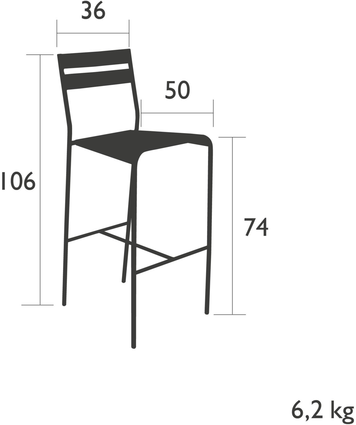 Fermob Высокий садовый табурет из стали Facto 2503 - Вид №3