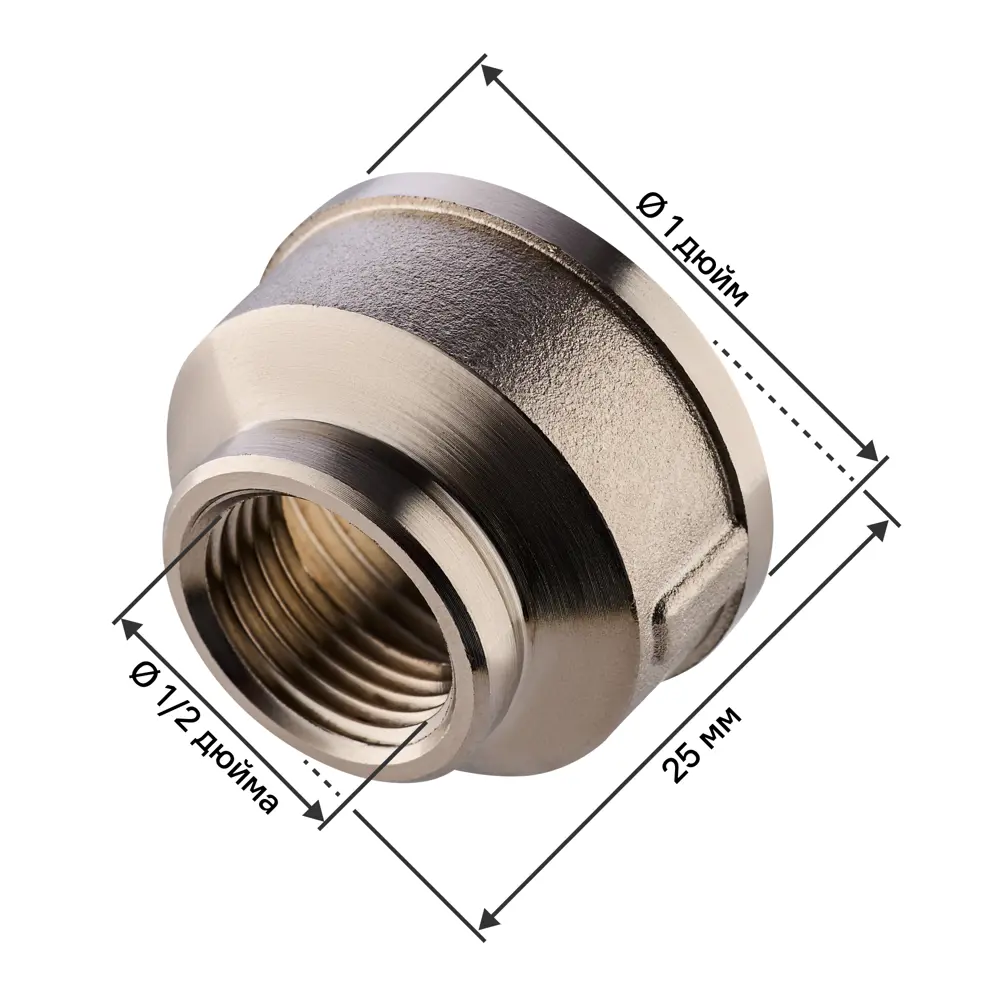 Муфта переходная MONLID 1"x1/2" ВР мм никелированная латунь 89421197 STLM-2114774 