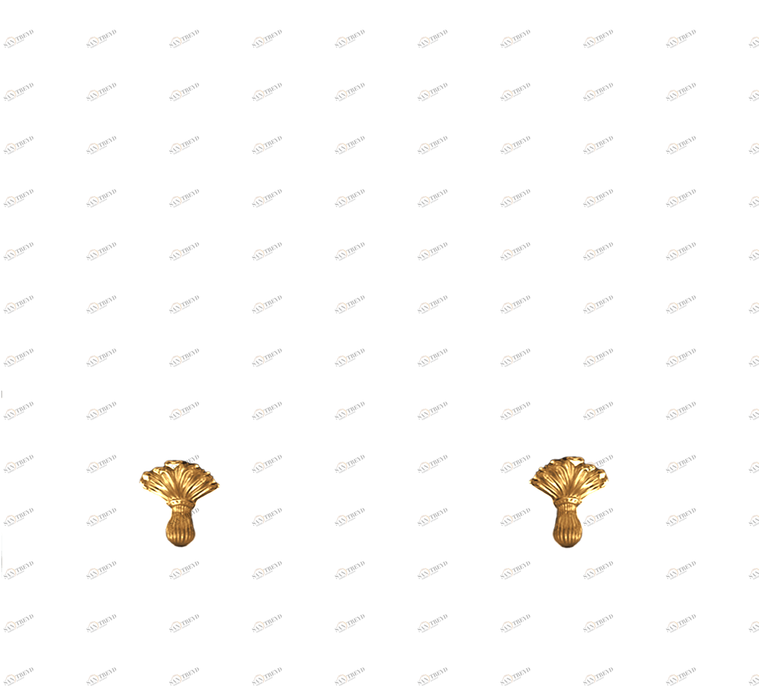 Gentry Home Bexley Cast iron bathtubs with feet Цветок темное золото GH101824 