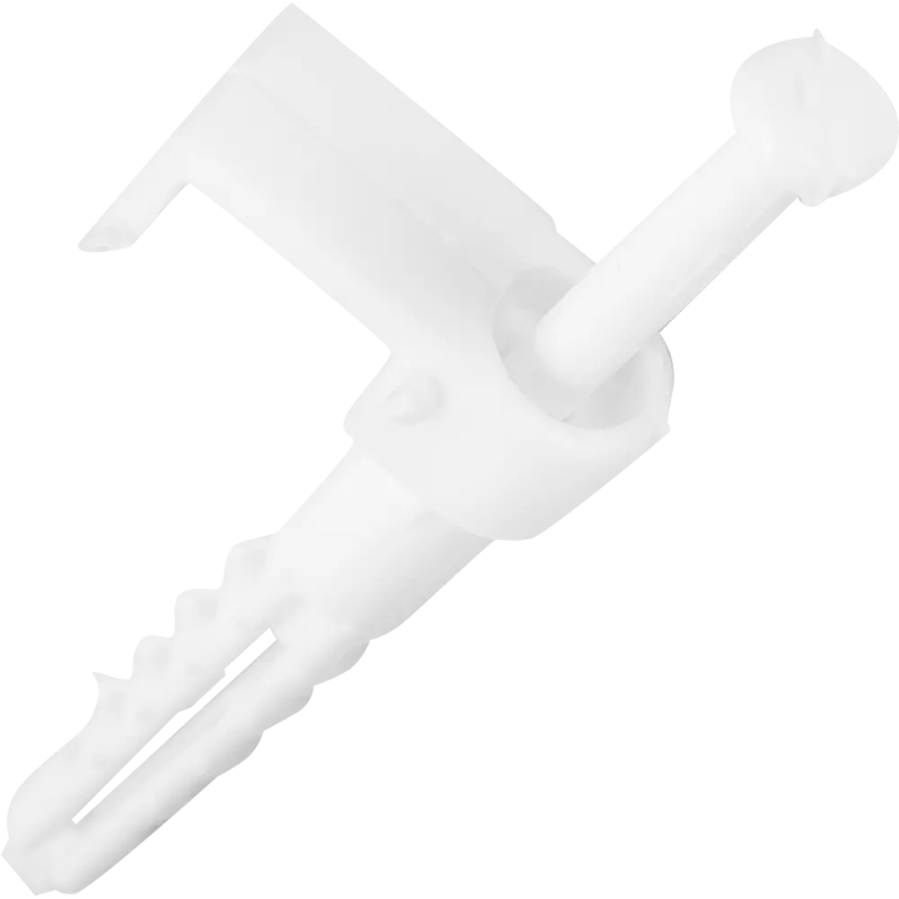 Дюбель-скоба для плоского провода 10.5х45 мм цвет белый пластик 40 шт ВС-ГРУПП STLM-2147596 - Вид №1