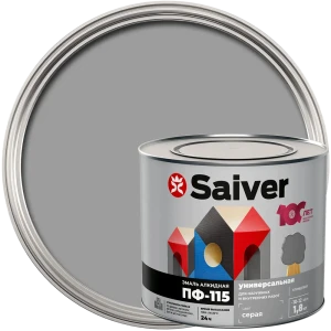 Эмаль ПФ-115 Saiver Lux глянцевая цвет серый 1.8 кг 83402318 STLM-2070558