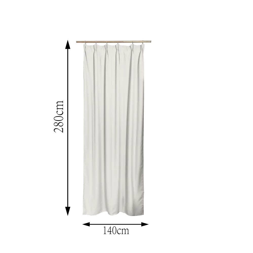 Штора на ленте Inspire Airela 140x280 см цвет кремовый 88311173 STLM-2043043  - Вид №1