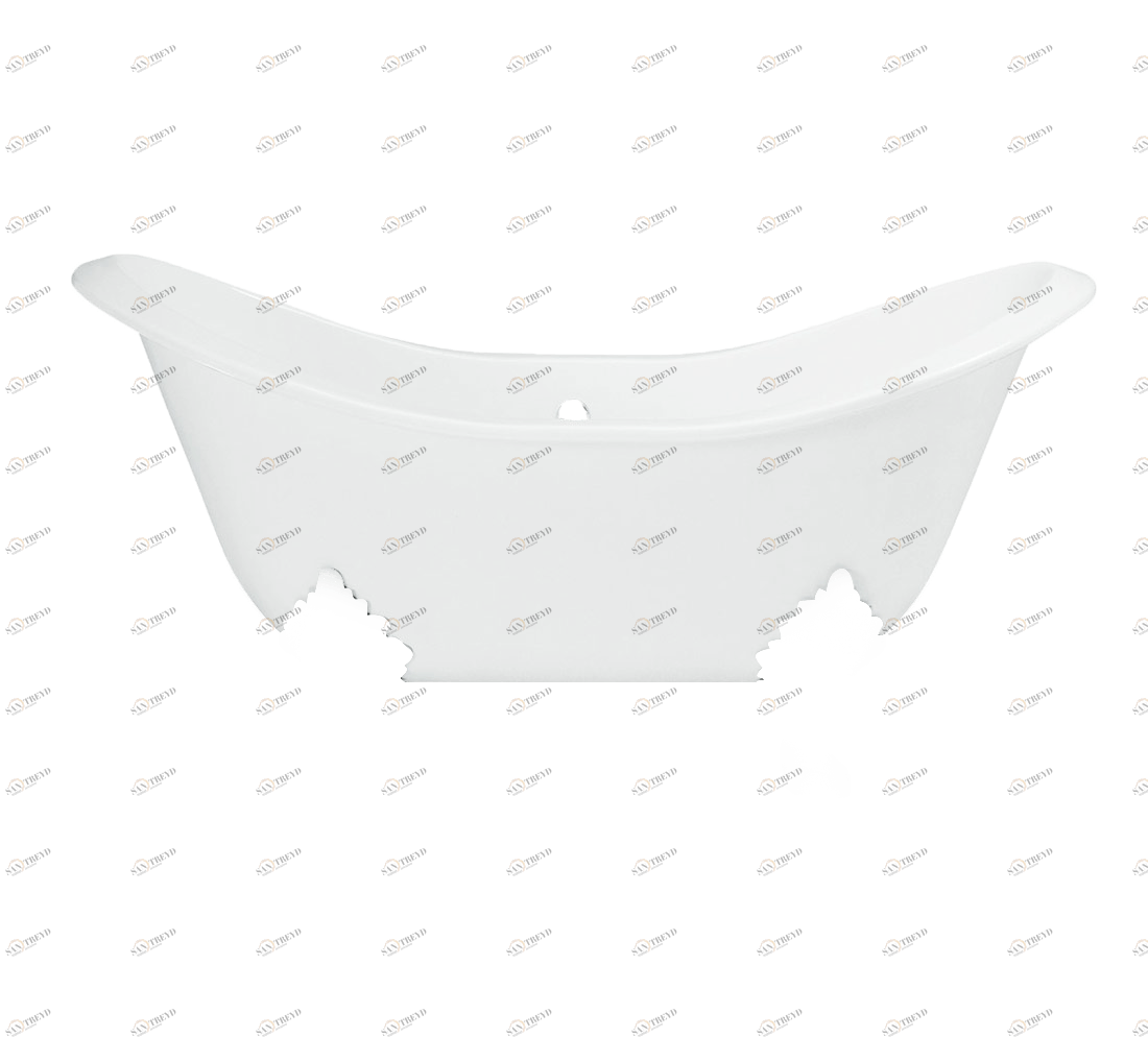 Gentry Home Bexley Cast iron bathtubs with feet White GH101419 