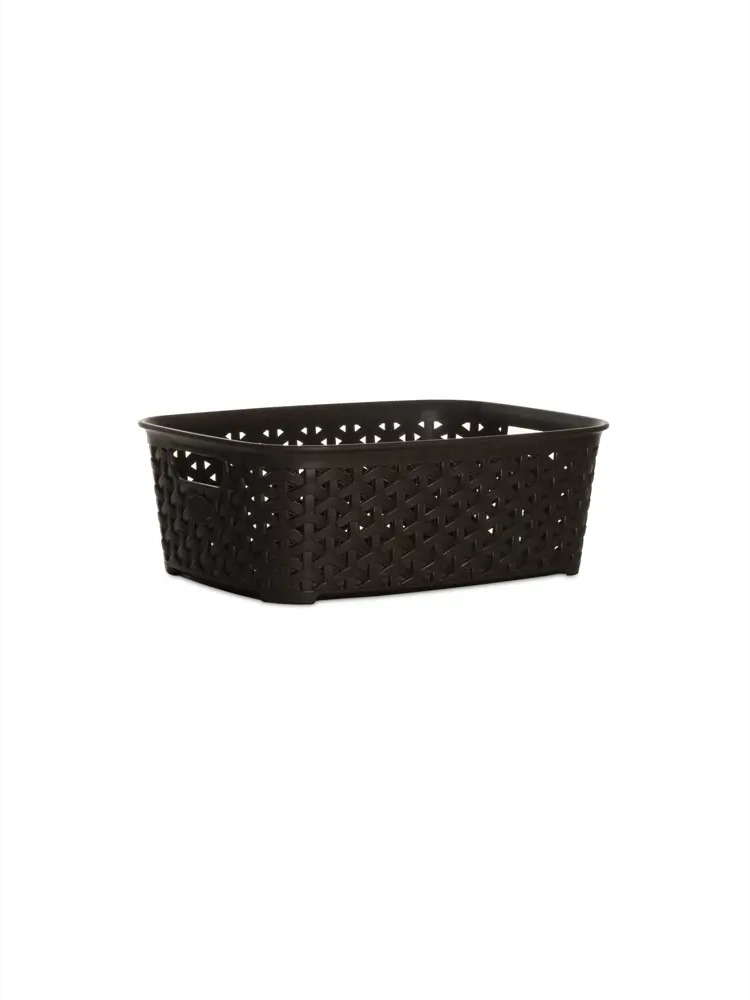 91673144 Корзина для ванной комнаты RATTAN коричневая 19.5x26x9см STLM-0972222