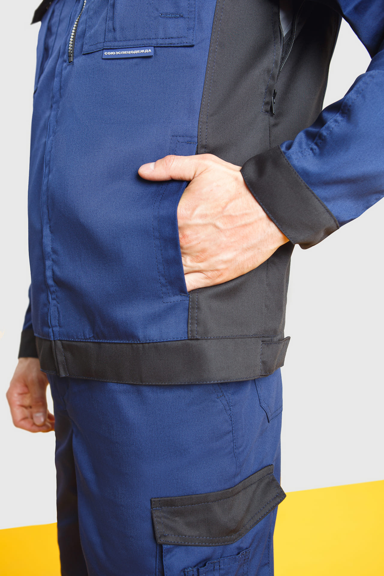 70044 Костюм  NEW темно-синий с черным STATUS  Летняя спецодежда  размер 52-54/170-176  - Вид №11