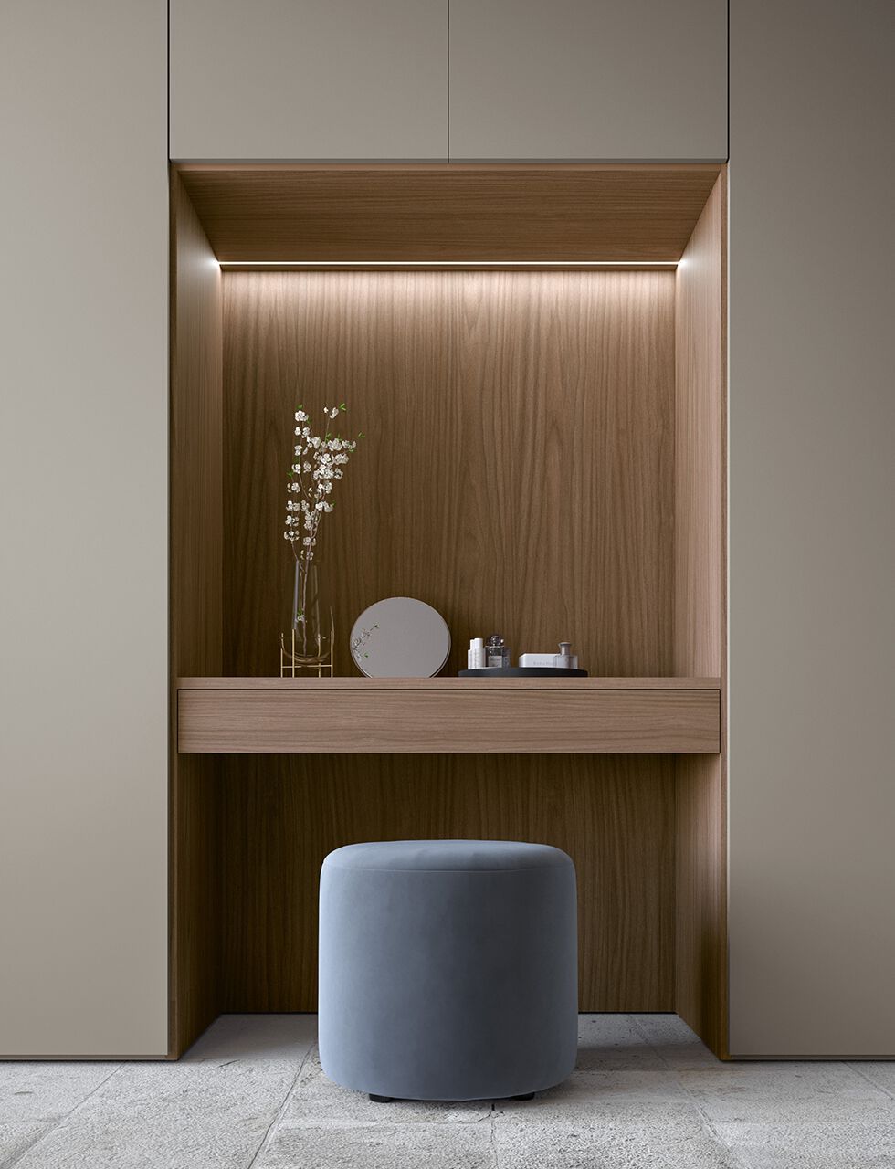 Секционный шкаф с деревянной отделкой canvas Adok ателье ARCH-00023626 - Вид №7