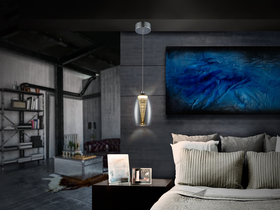 069110 Подвесной светильник 1L LED хром Schuller Nebula - Вид №2