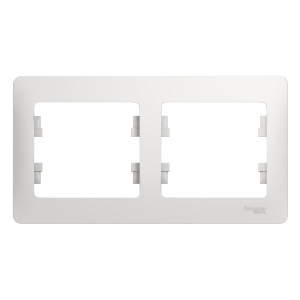 GSL000102 Рамка 2 поста , горизонтальная, белый Schneider Electric Glossa