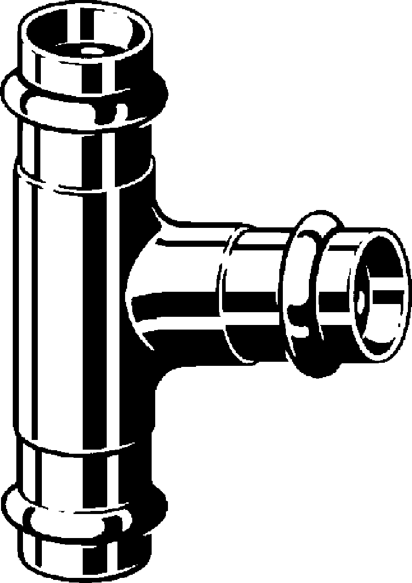 Viega Тройник Sanpress 2218 (298418) 298 418 - Вид №1