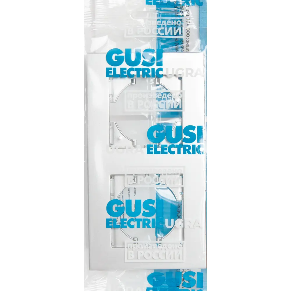 Рамка GUSI Electric City для розеток и выключателей, серебристая, 2-постовая 84695704 Ugra STLM-0053803 - Вид №3