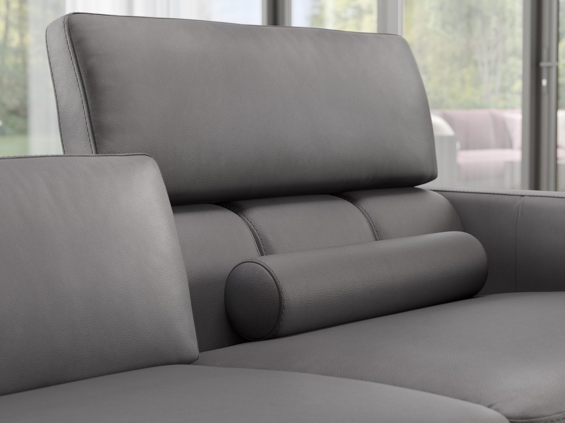 Кожаный диван с полуостровом Sofanella SALERNO ARCH-00087736 - Вид №6