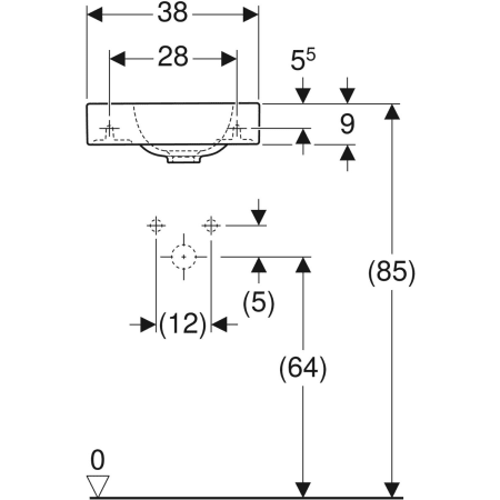 124736000 Раковина Geberit iCon Geberit  - Вид №8
