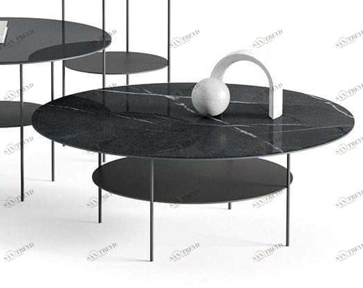 TUMIDEI Низкий круглый стеклянный журнальный столик sun-id-1378346