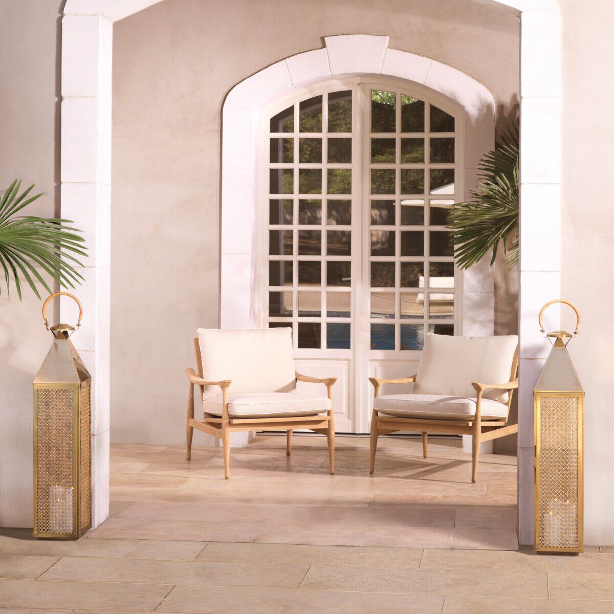 Тканевое садовое кресло с подлокотниками Eichholtz MANZO ARCH-00147039 - Вид №1