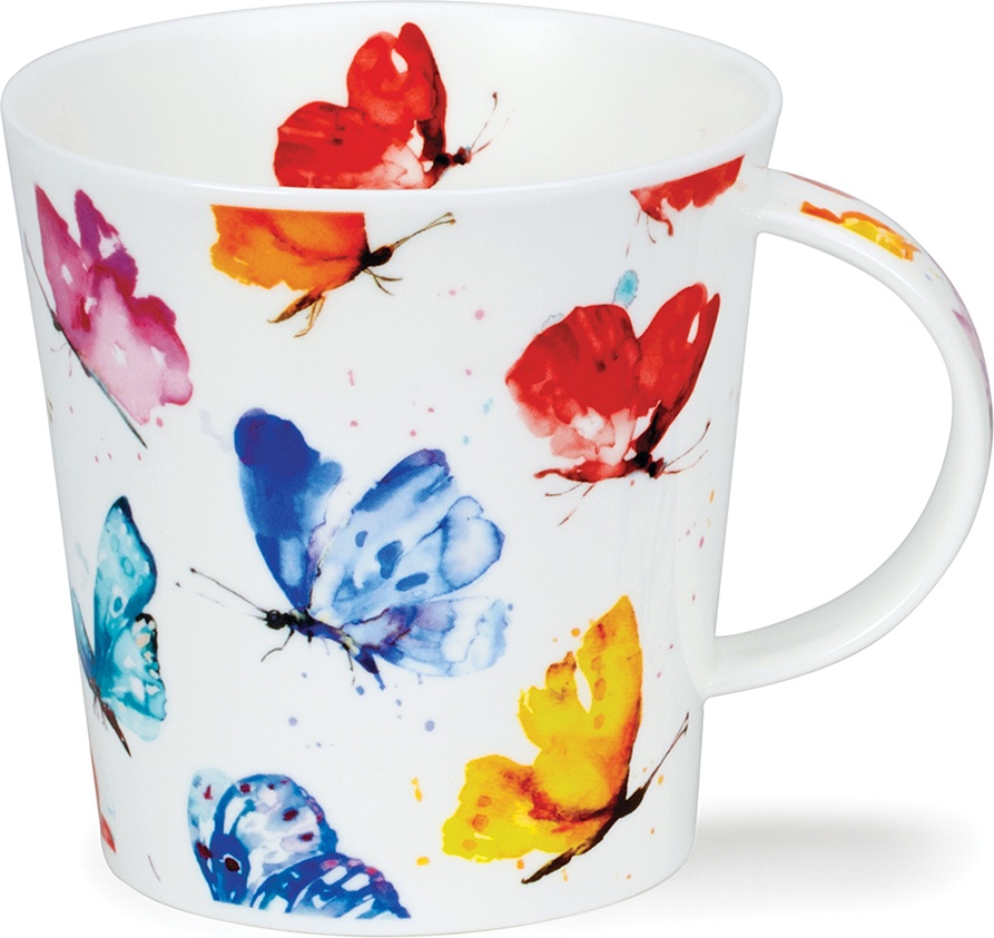 10636831 Dunoon Кружка Dunoon "Полет фантазии.Бабочки.Кернгорм" 480мл Фарфор костяной 