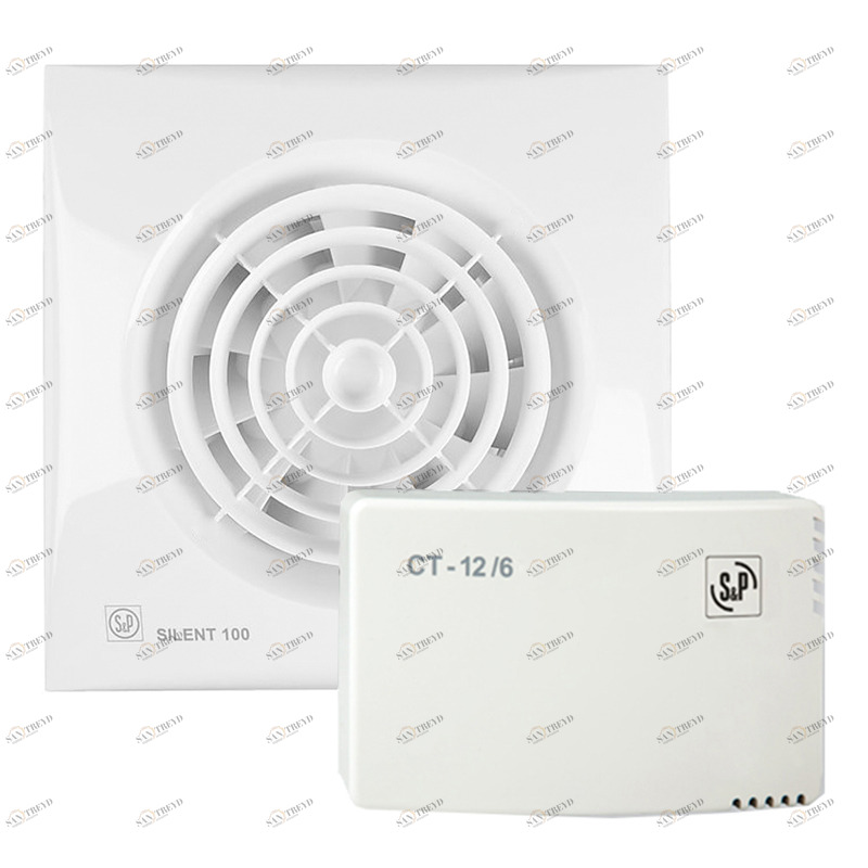 Накладной вентилятор Soler Palau KIT SILENT-100 CZ 12V + CT-12/14 R 5210606300