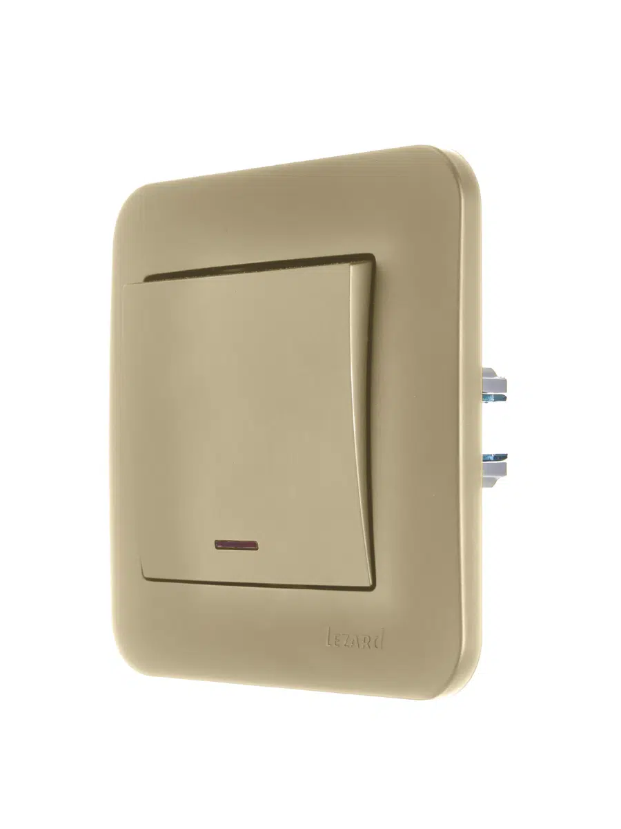 ASTI Выключатель с подсветкой золото LEZARD 7081-3636-111