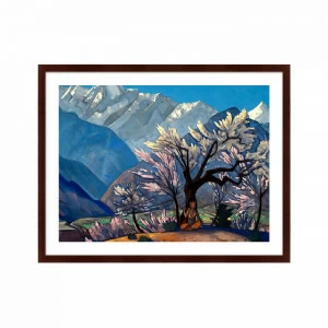 Картина "Кришна (Весна в Кулу), 1930 г.", 100х78,5 см КАРТИНЫ В КВАРТИРУ  264125 Голубой;синий;черный;разноцветный