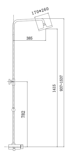 HB2418 Душевая система , черный Haiba  - Вид №2