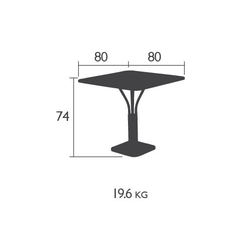 Алюминиевый квадратный садовый стол Fermob Luxembourg ARCH-00014704 - Вид №3