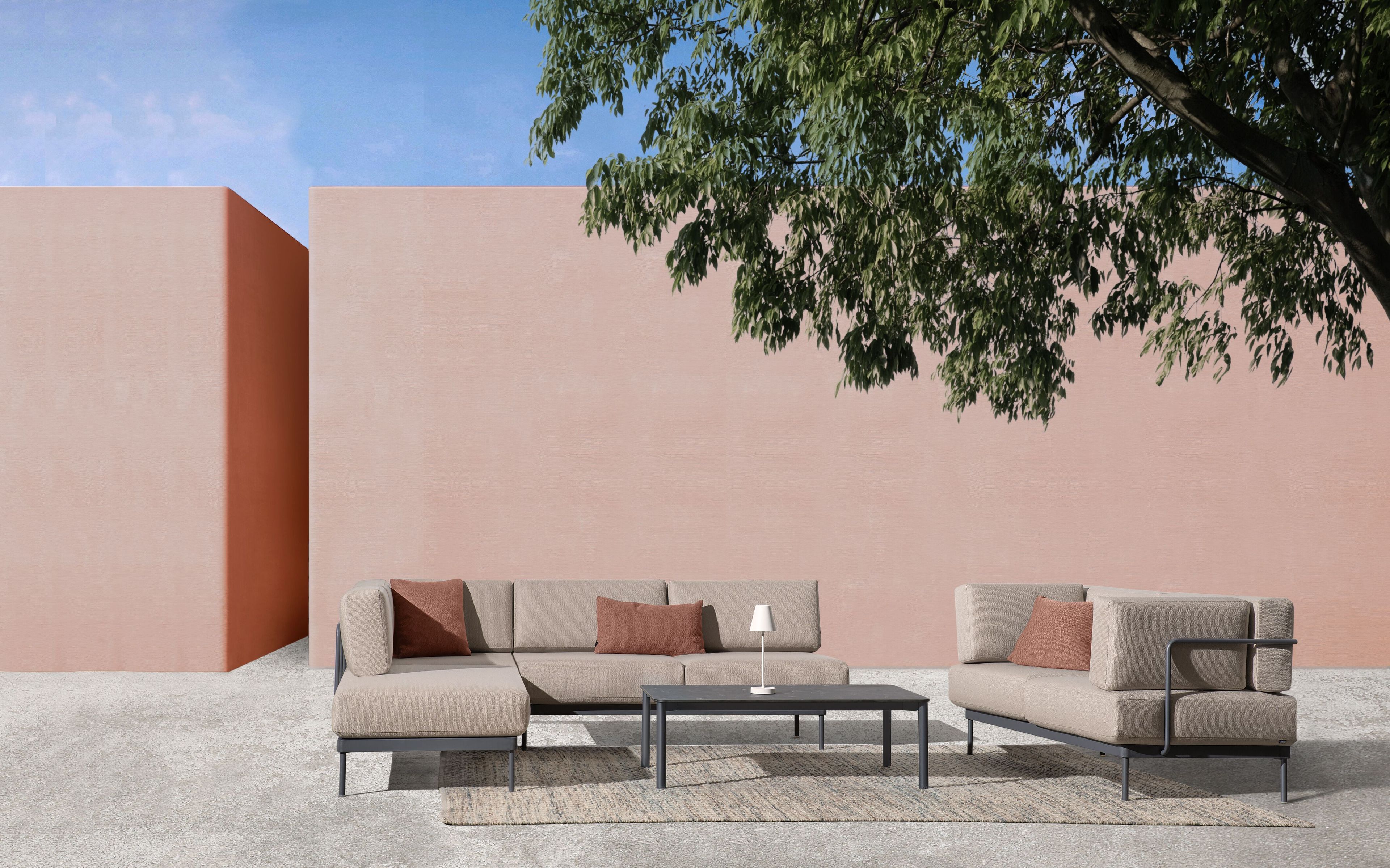 Секционный диван из ткани GABER SOLAYA MODULE 3 ARCH-00015431 - Вид №1