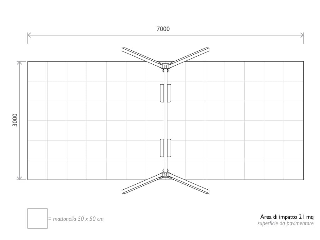 Переработанные пластиковые качели EUROCOMITALIA ALTALENA DUE POSTI ARCH-00134304 - Вид №3