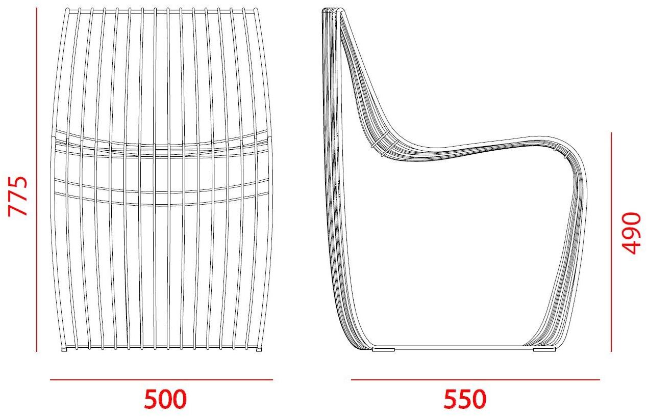 MDF Italia Кресло из стали Sign sun-id-1484786 - Вид №5