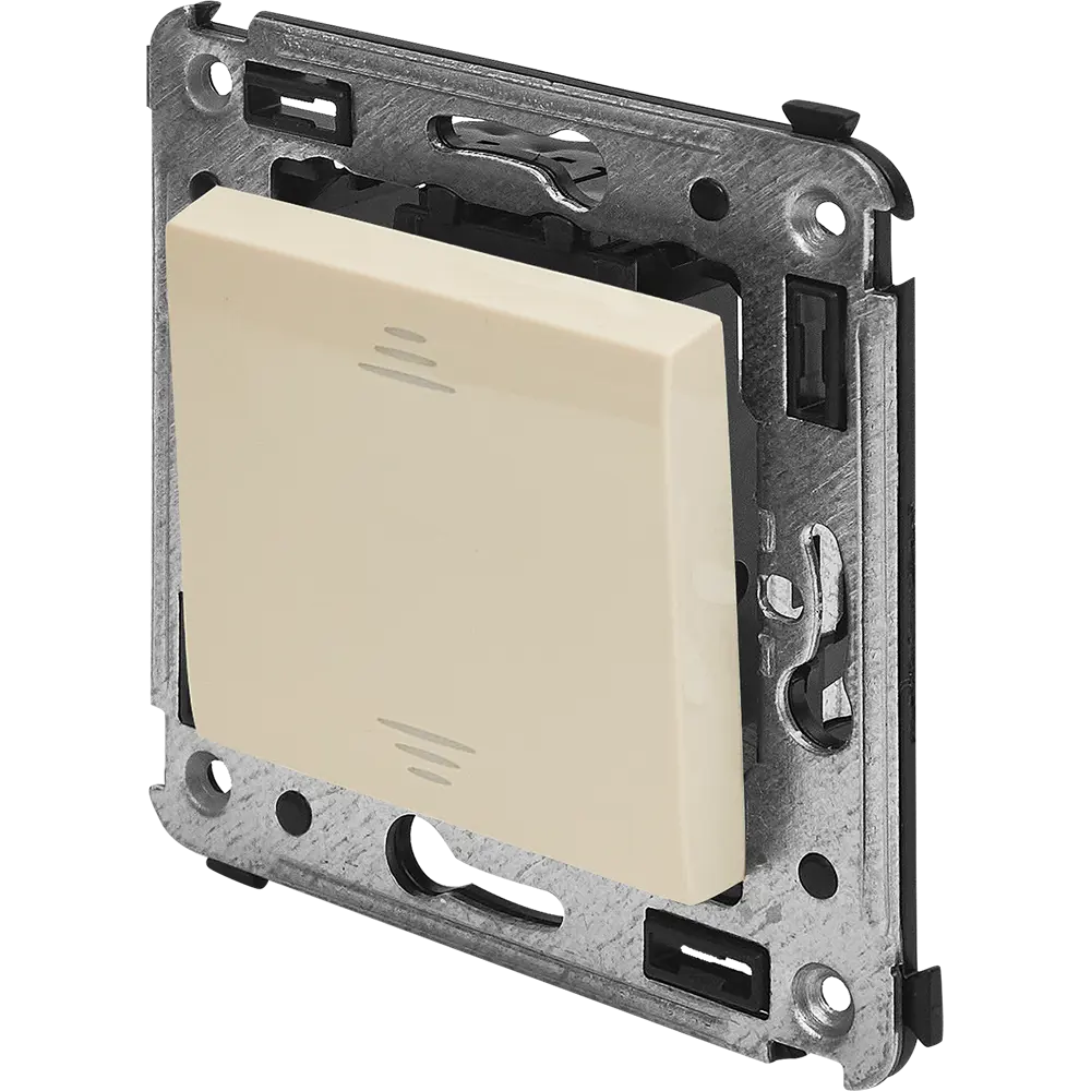 Выключатель проходной встраиваемый DKC Avanti 1 клавиша цвет ванильная дымка STLM-2019446